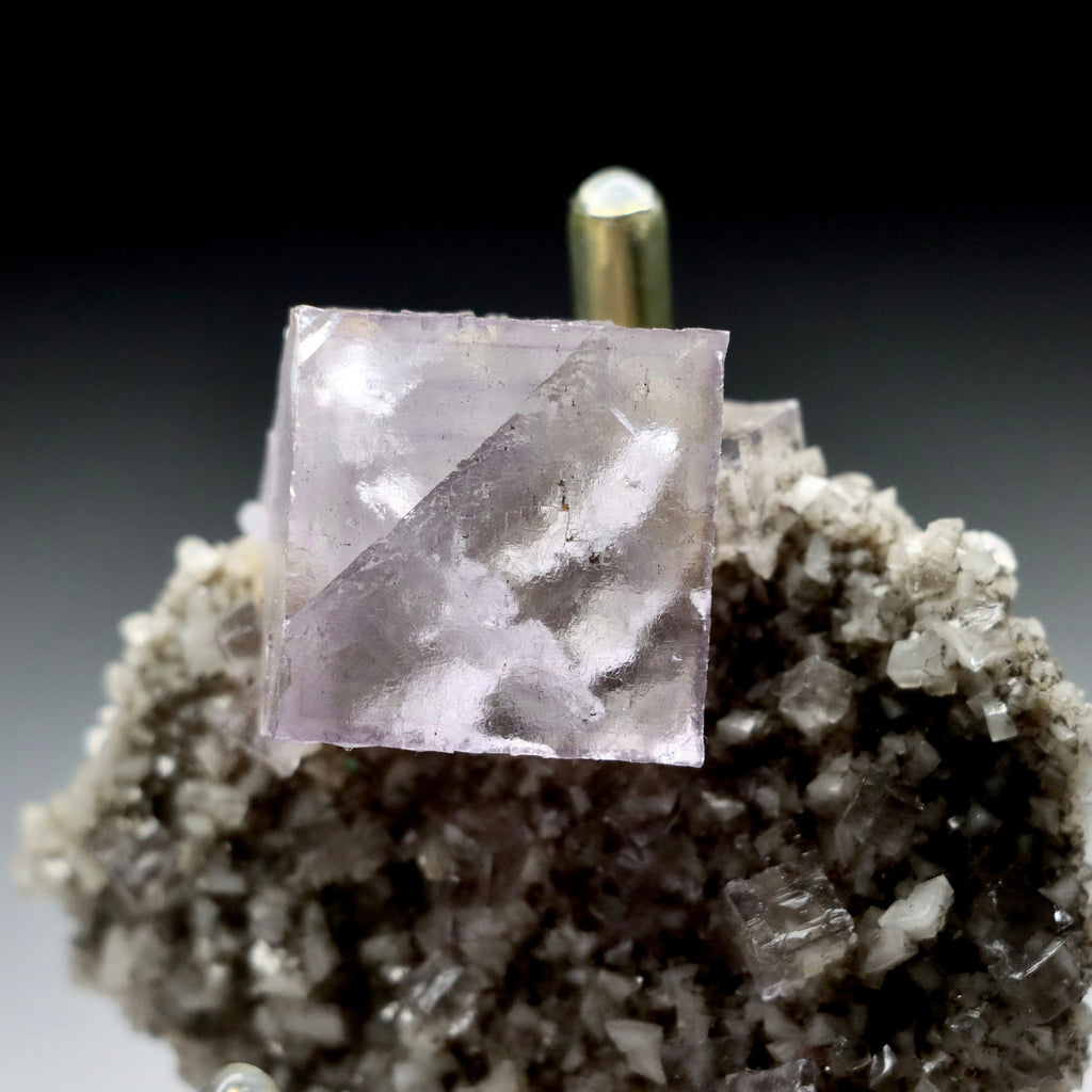 Elmwood Fluorite with Barite on Matrix