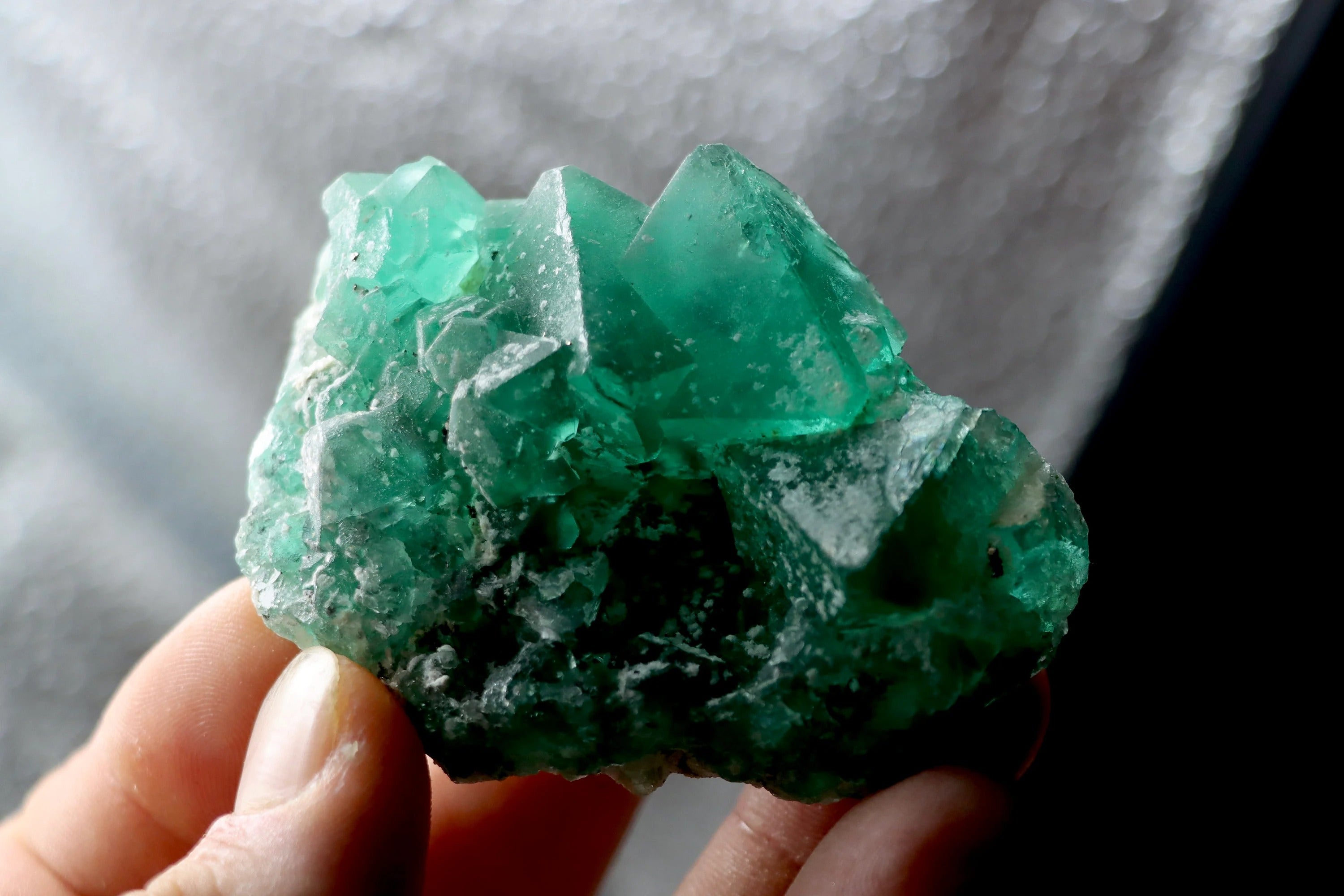 Rare Green Octahedral Fluorite | Natural Fluorite Crystal from Cerro de Pasco, Peru