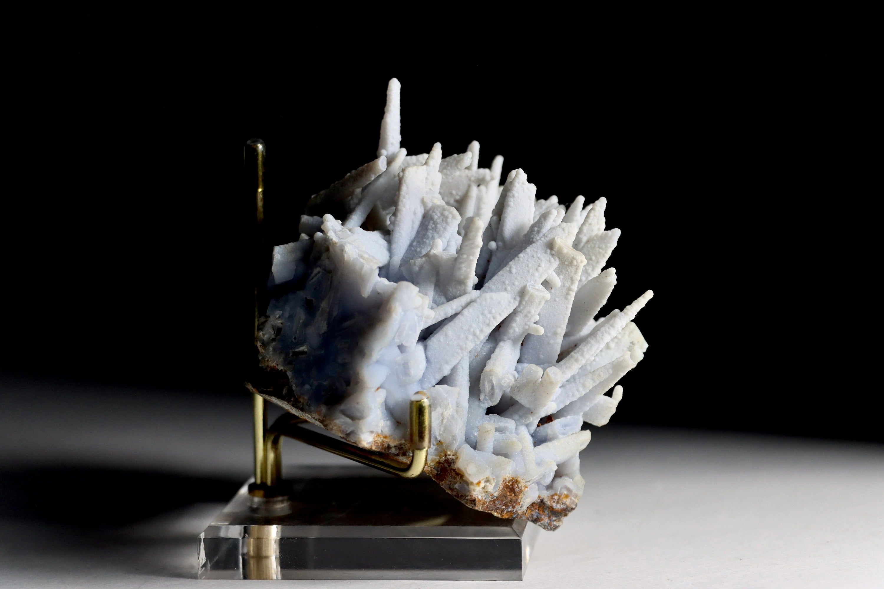 Blue Chalcedony after Anhydrite | Rare Pseudomorph Mineral Specimen from Rumipata, Peru