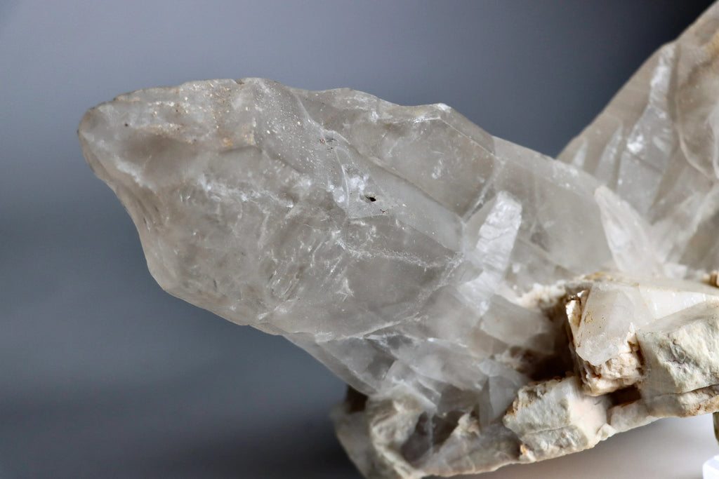 Smoky Quartz with Microcline | Natural Smoky Quartz Point from Smoky Hawk Claim, Colorado, USA