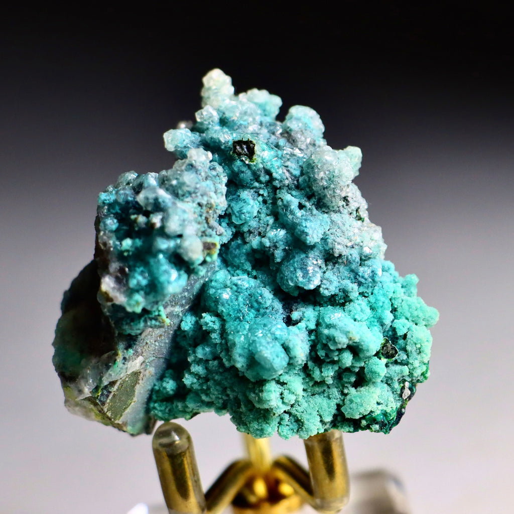 Chrysocolla on Quartz with Malachite