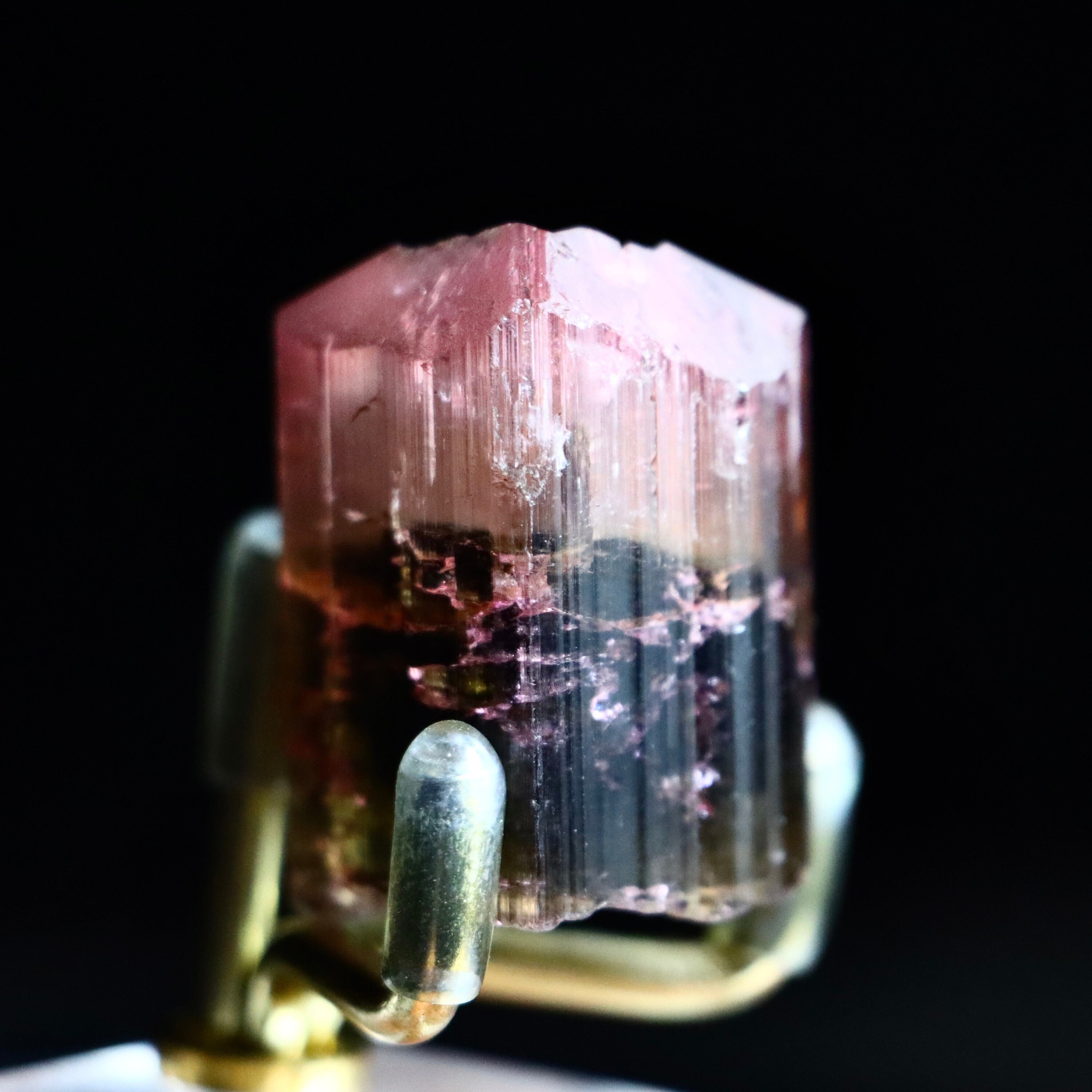 Very Rare Hollow-Termination Tourmaline Crystal | Natural Raw Tourmaline Mineral Specimen