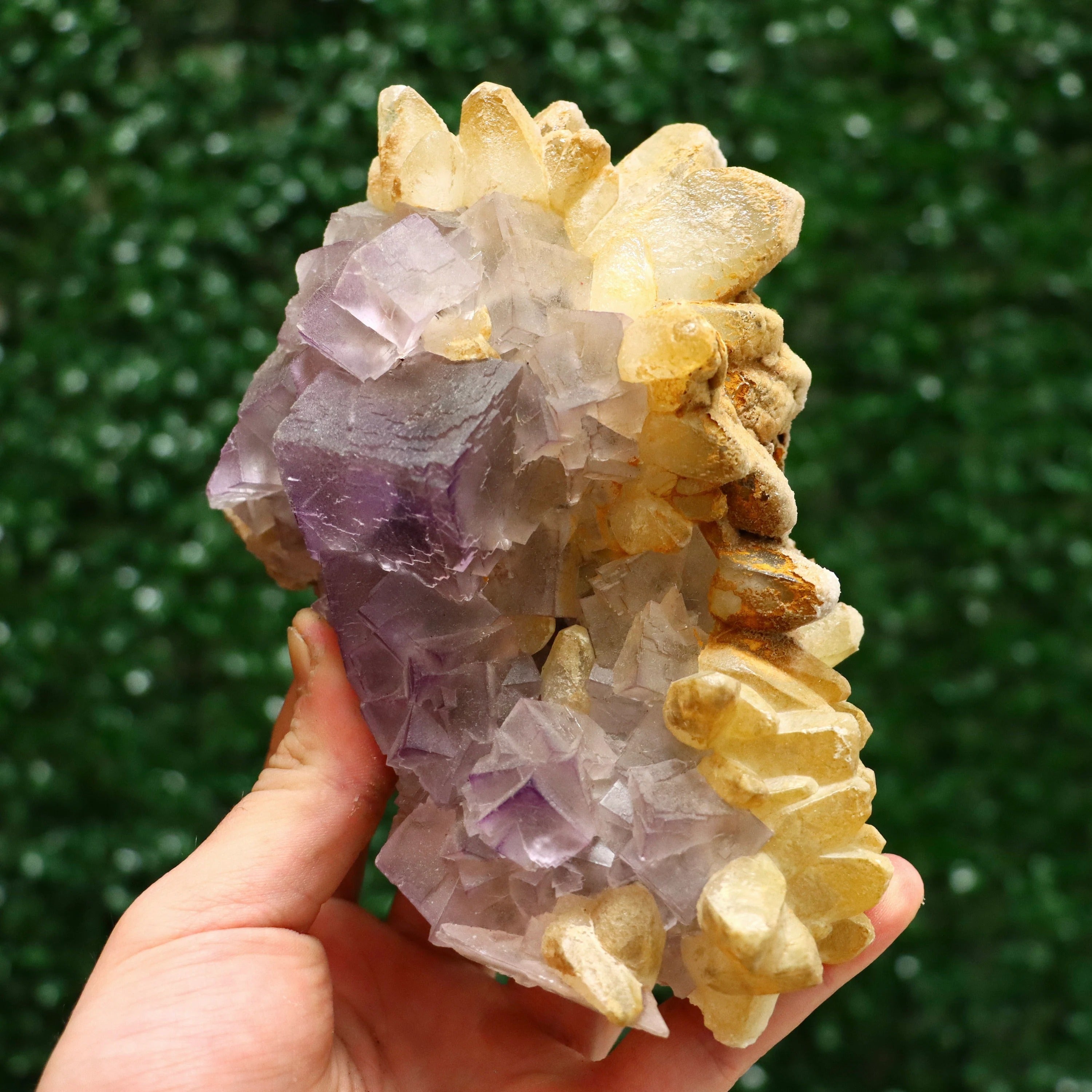 Calcite with Fluorite | Natural Fluorite Mineral Specimen