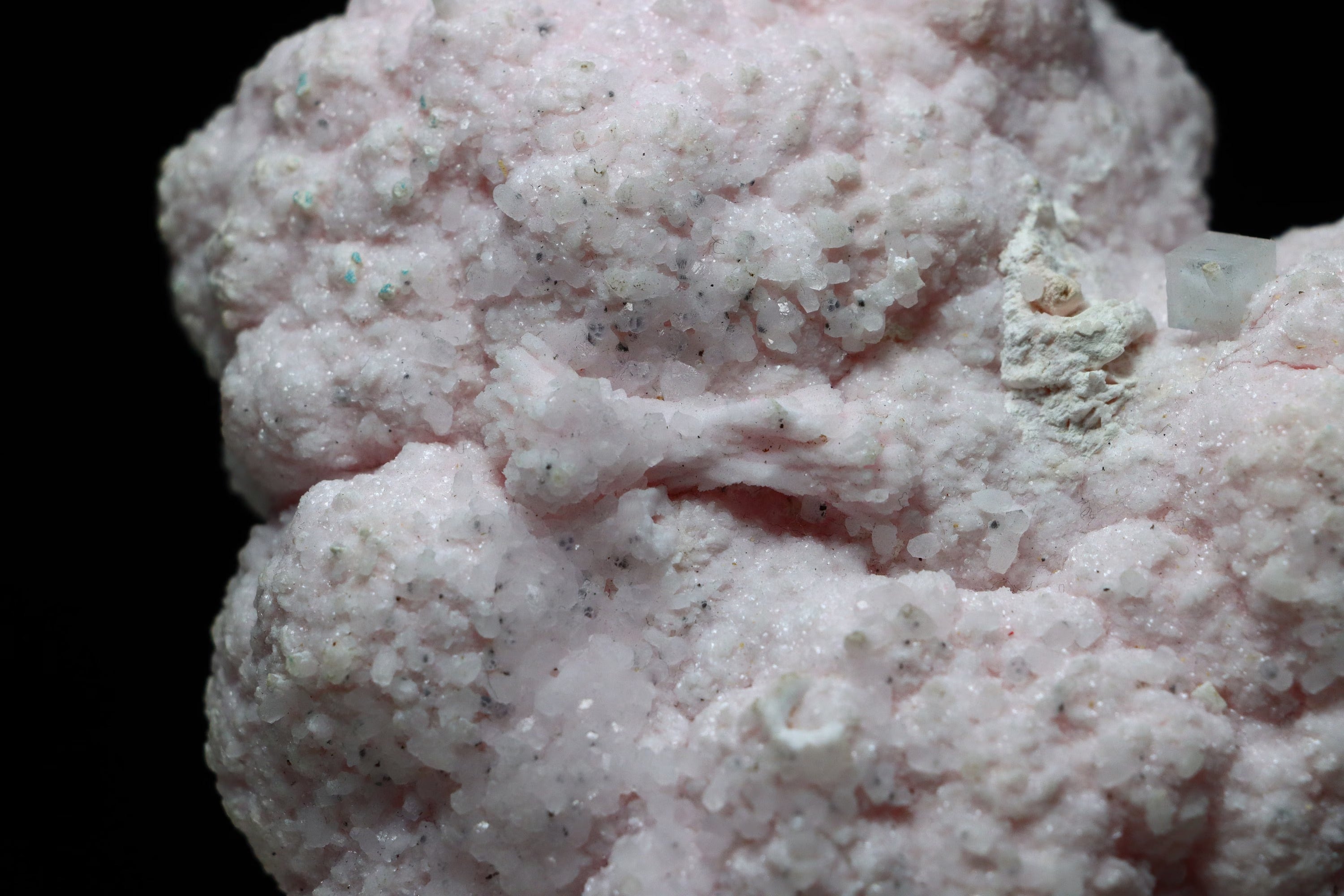 Rhodochrosite with Fluorite, Calcite & Kutnohorite (UV Reactive) | Natural Mineral Specimen from Peru