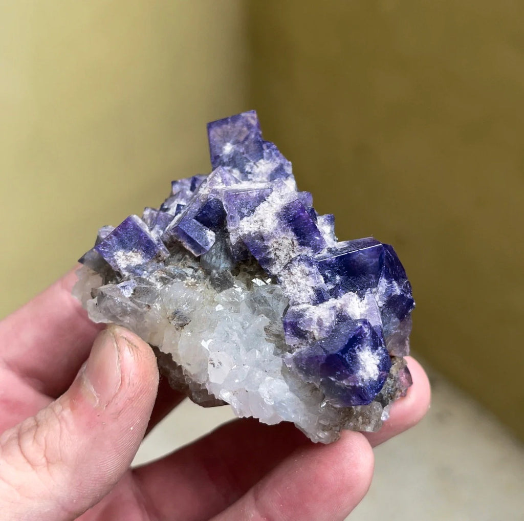 Color Changing Fluorite with Quartz | Rogerley Mine