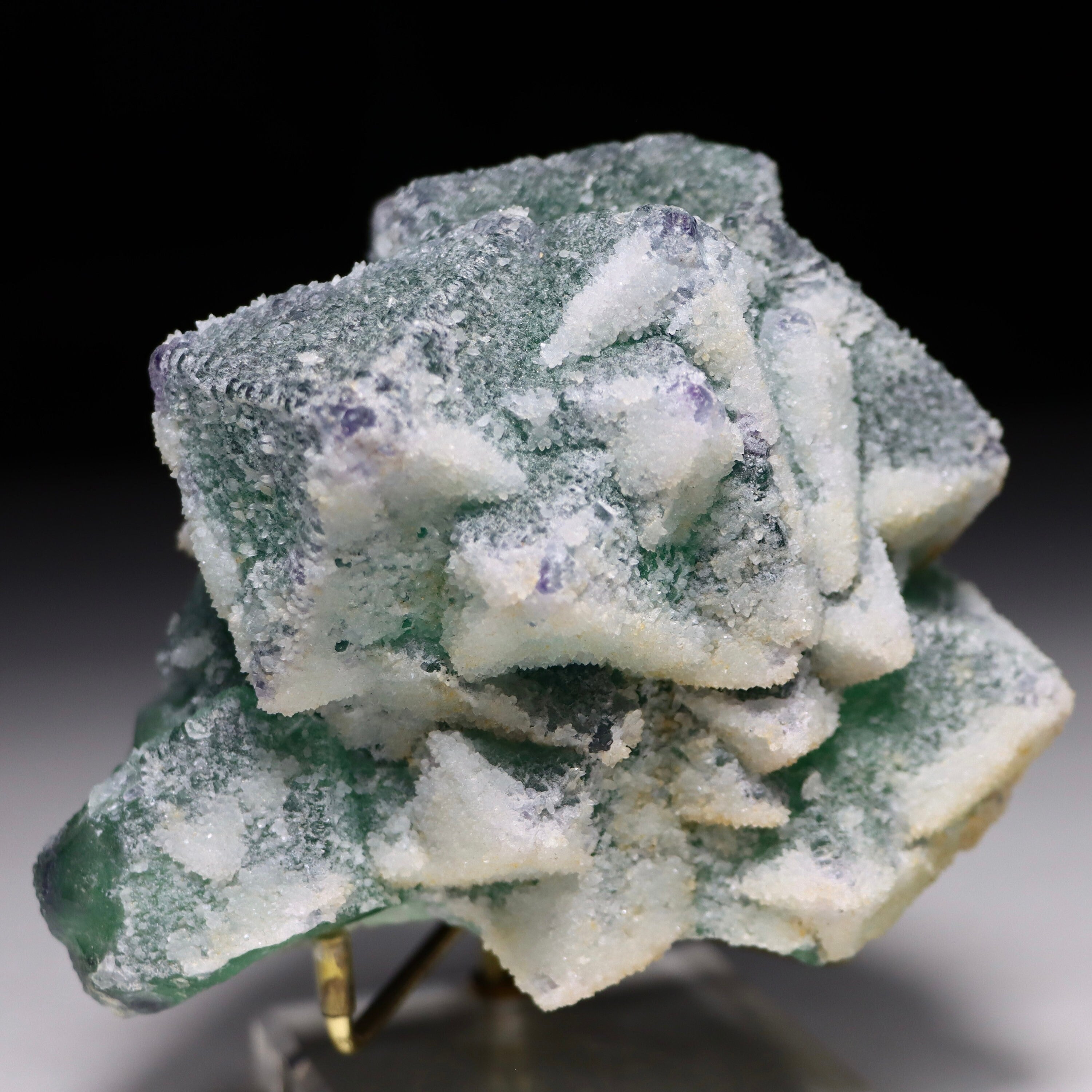 Octahedral Fluorite with Quartz | Natural Fluorite Crystal from Inner Mongolia, China