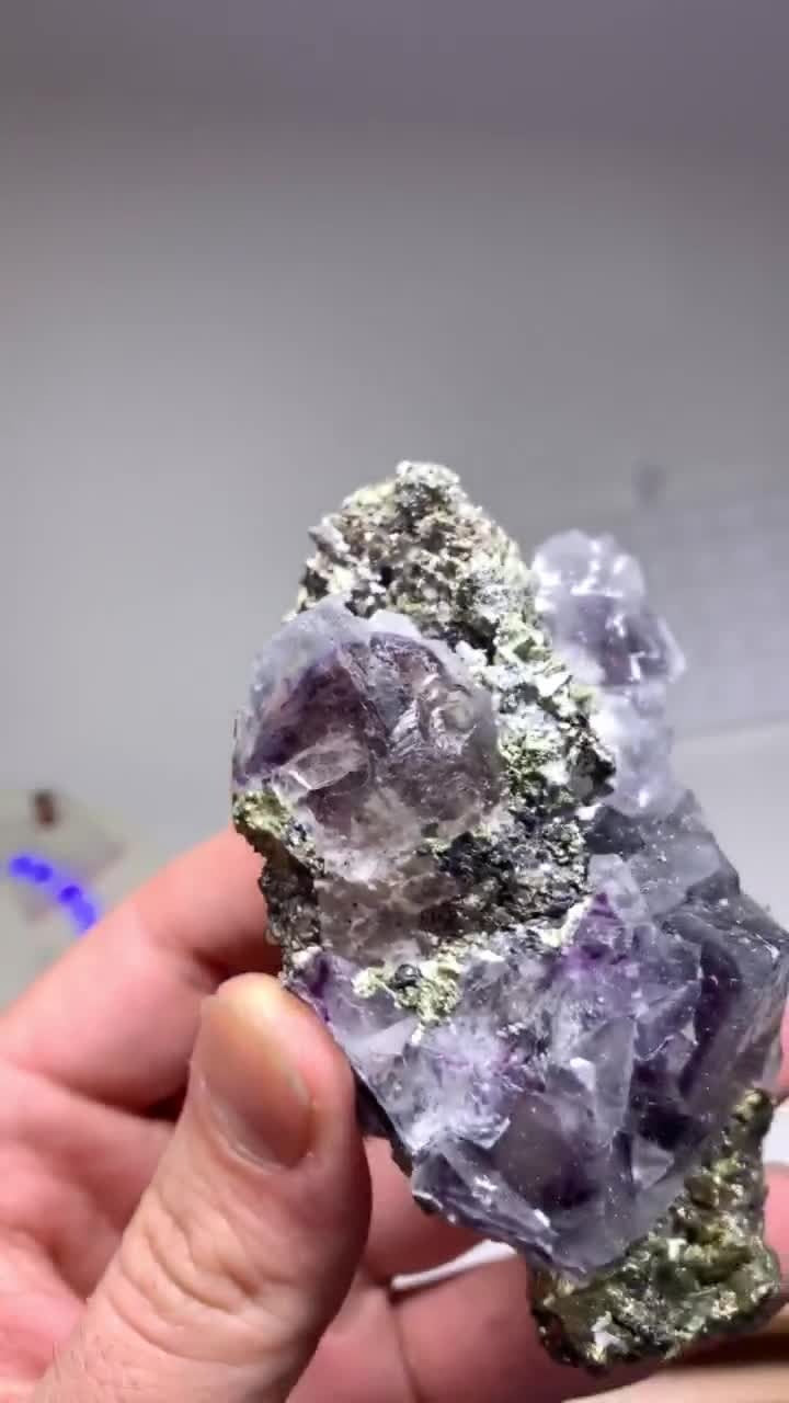 Phantom Fluorite with Pyrite | Inner Mongolia