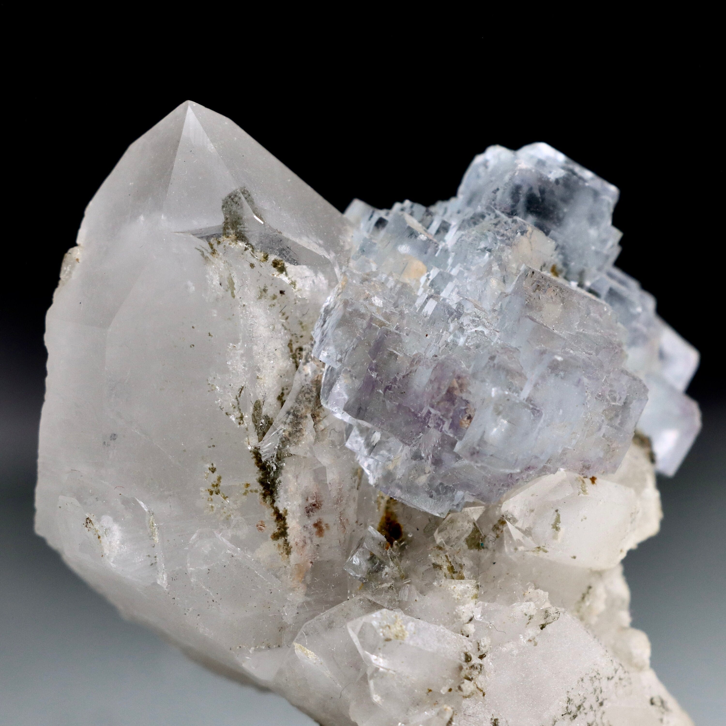 Fluorite on Quartz