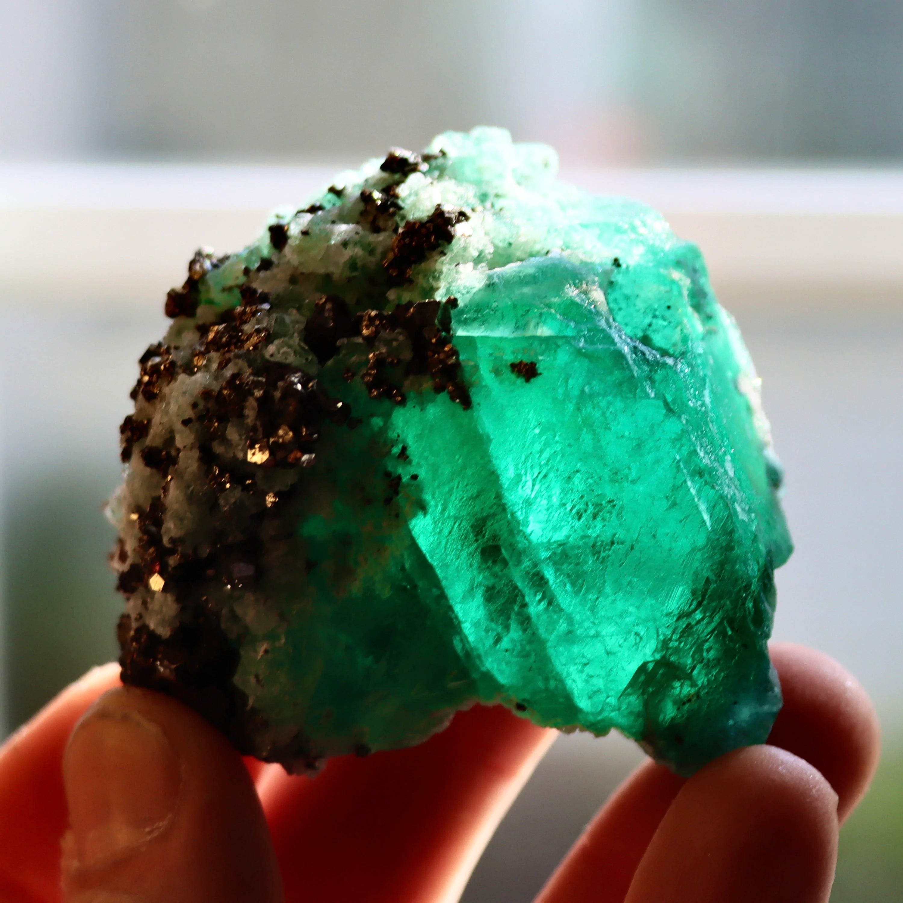 Fluorite with Pyrite, Quartz & Bournonite | Natural Peruvian Fluorite Mineral Specimen from Cerro de Pasco