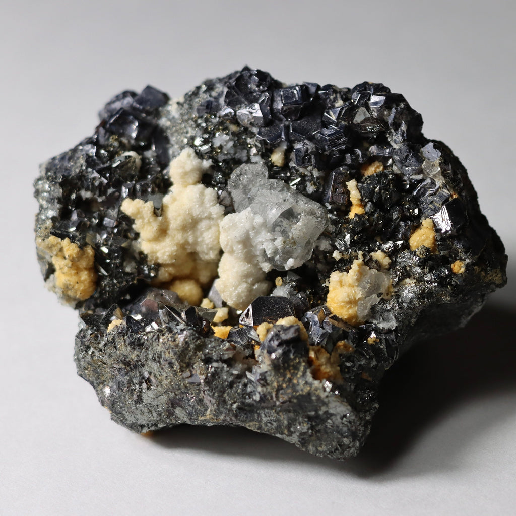 Clear Octahedral Fluorite with Tetrahedrite | Peru