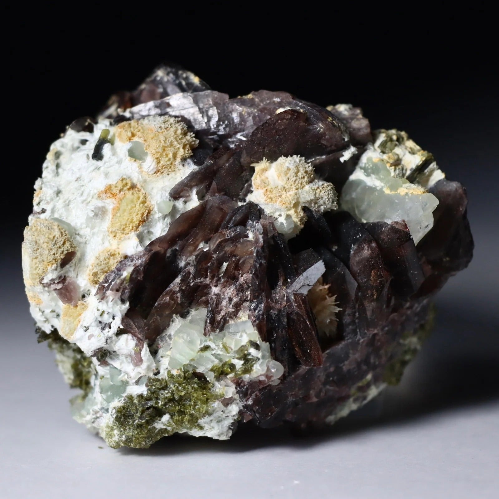 Axinite with Epidote & Tourmaline | Pakistan