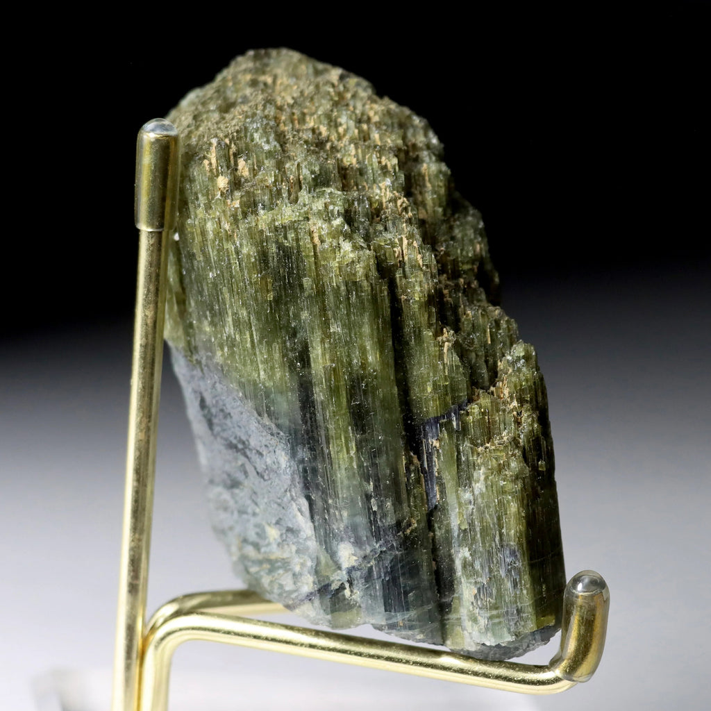 Green Cat’s Eye Tourmaline with Lepidolite | Natural Tourmaline Specimen