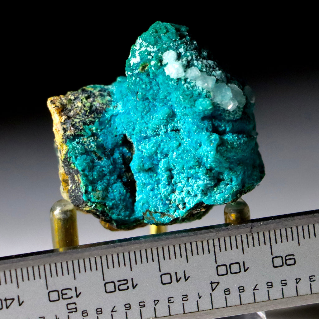 Chrysocolla on Quartz with Calcite Pseudomorphs