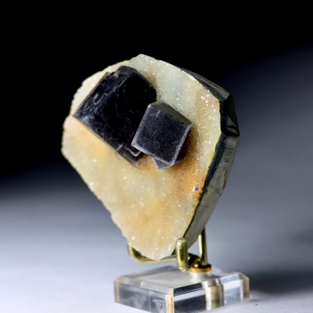 Fluorite with Druzy Quartz | Natural Fluorite Mineral Specimen