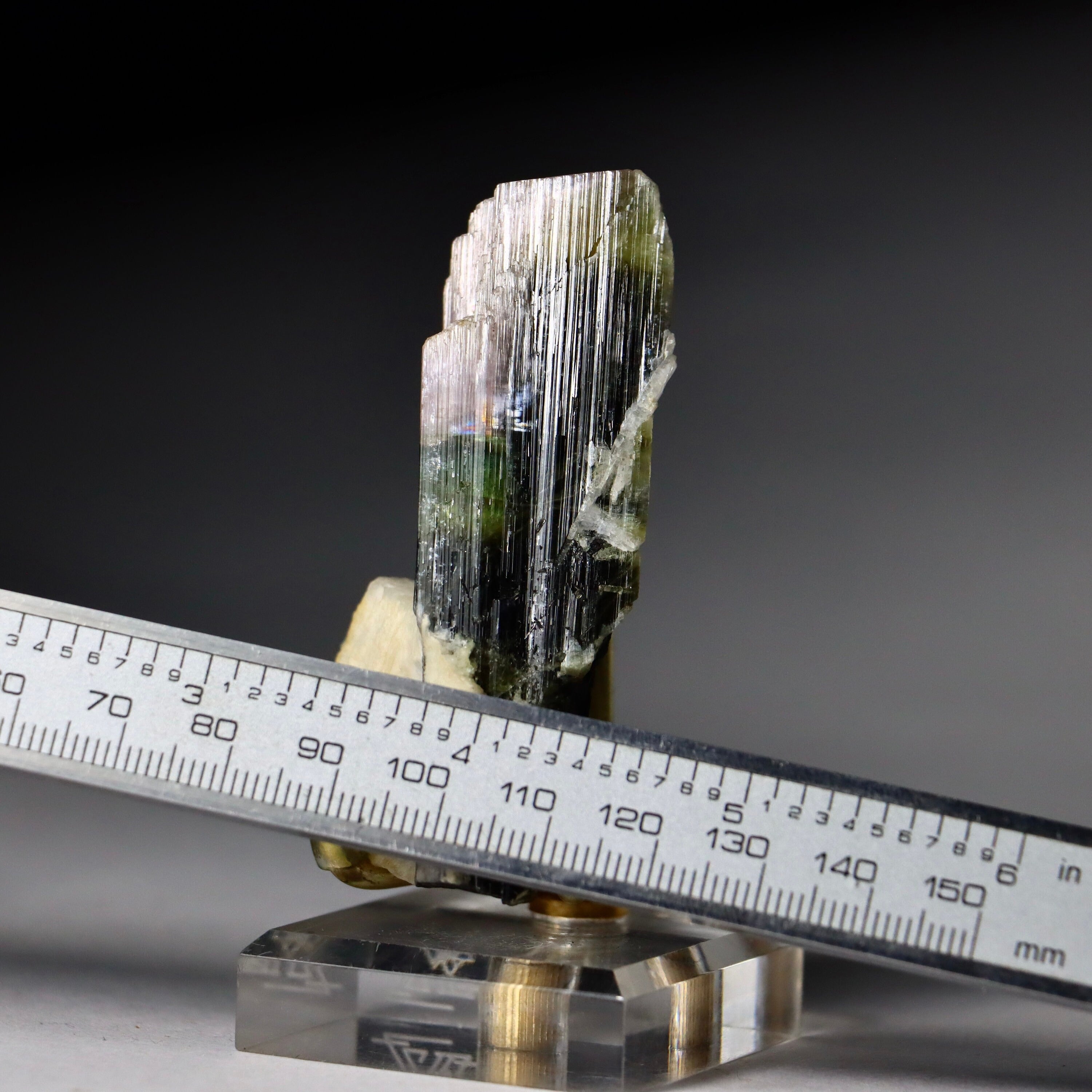 Bicolor Tourmaline with Feldspar | Natural Tourmaline Specimen