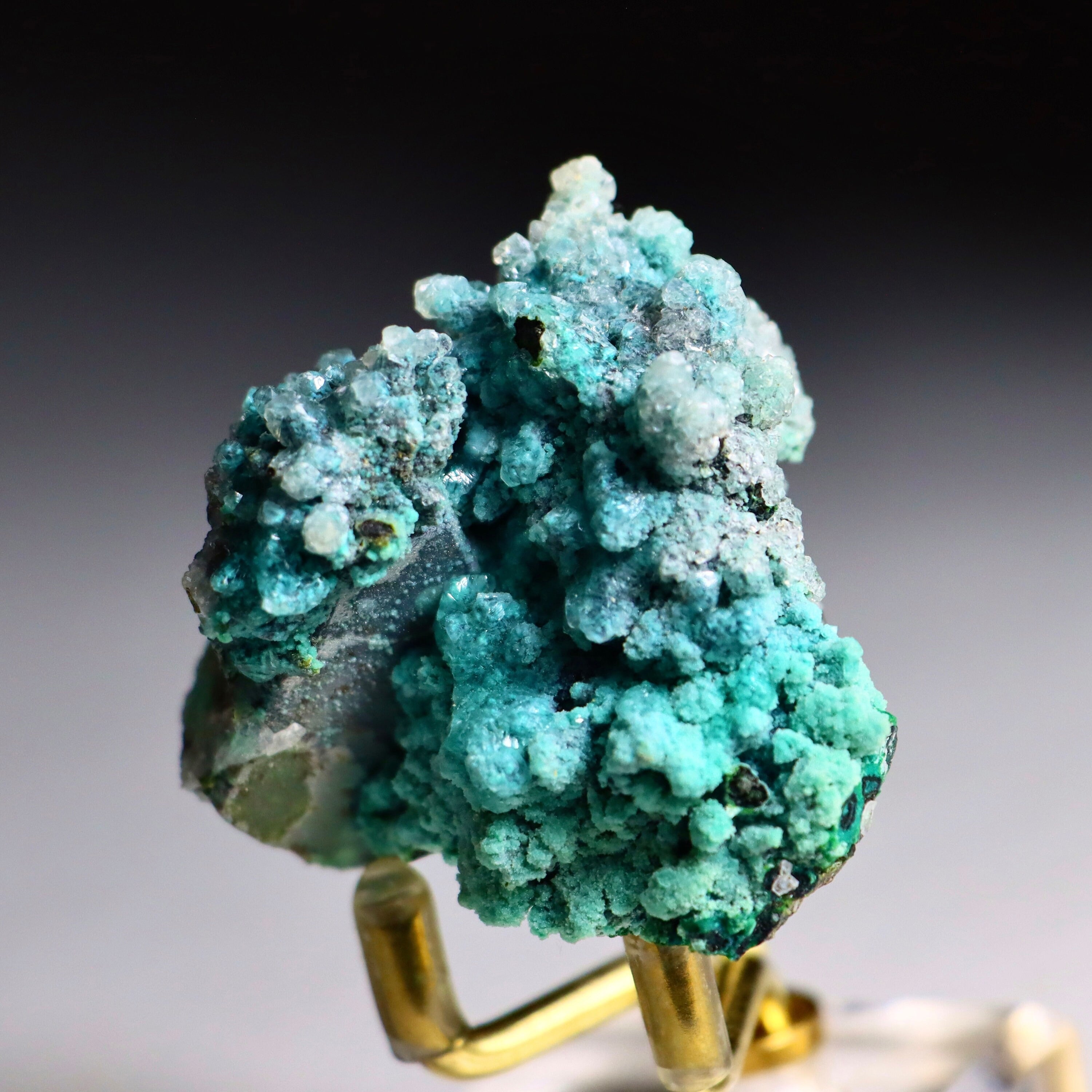 Chrysocolla on Quartz with Malachite