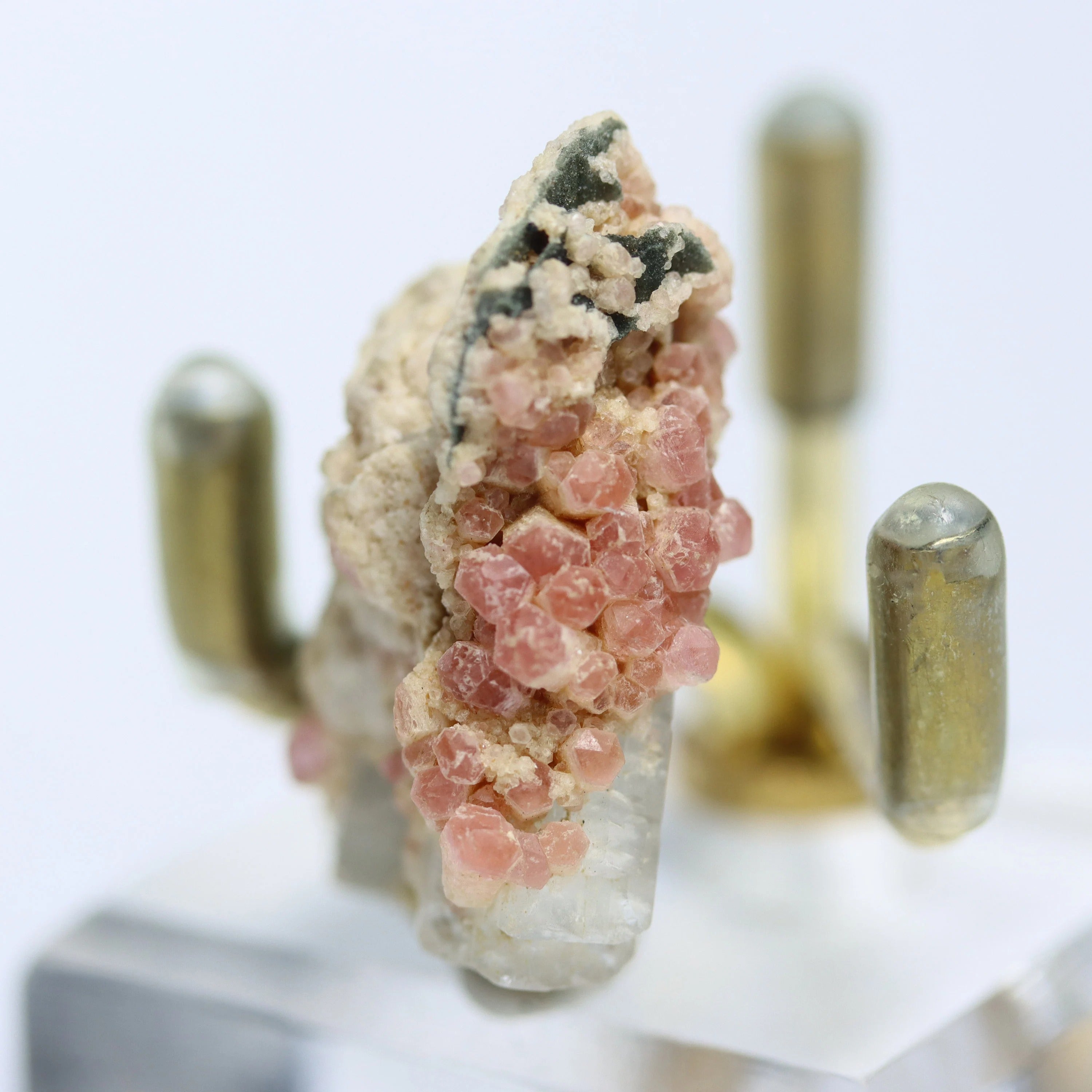 Pezzottaite on Calcite | Rare Pink Beryl Mineral Specimen from Sakavalana Mine, Madagascar