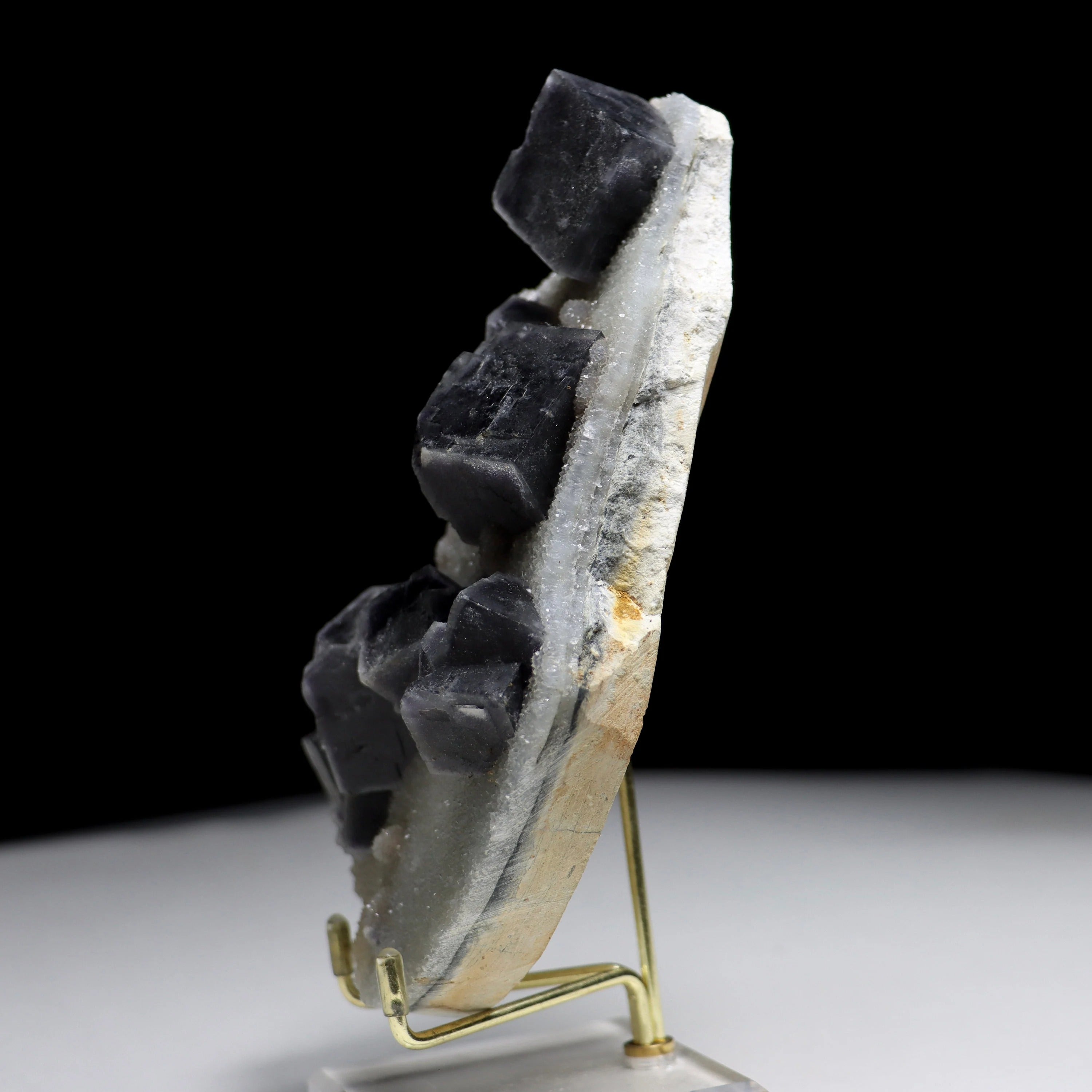 Fluorite with Druzy Quartz | Natural Fluorite Crystal Specimen from Manaoshan Mine, Hunan, China