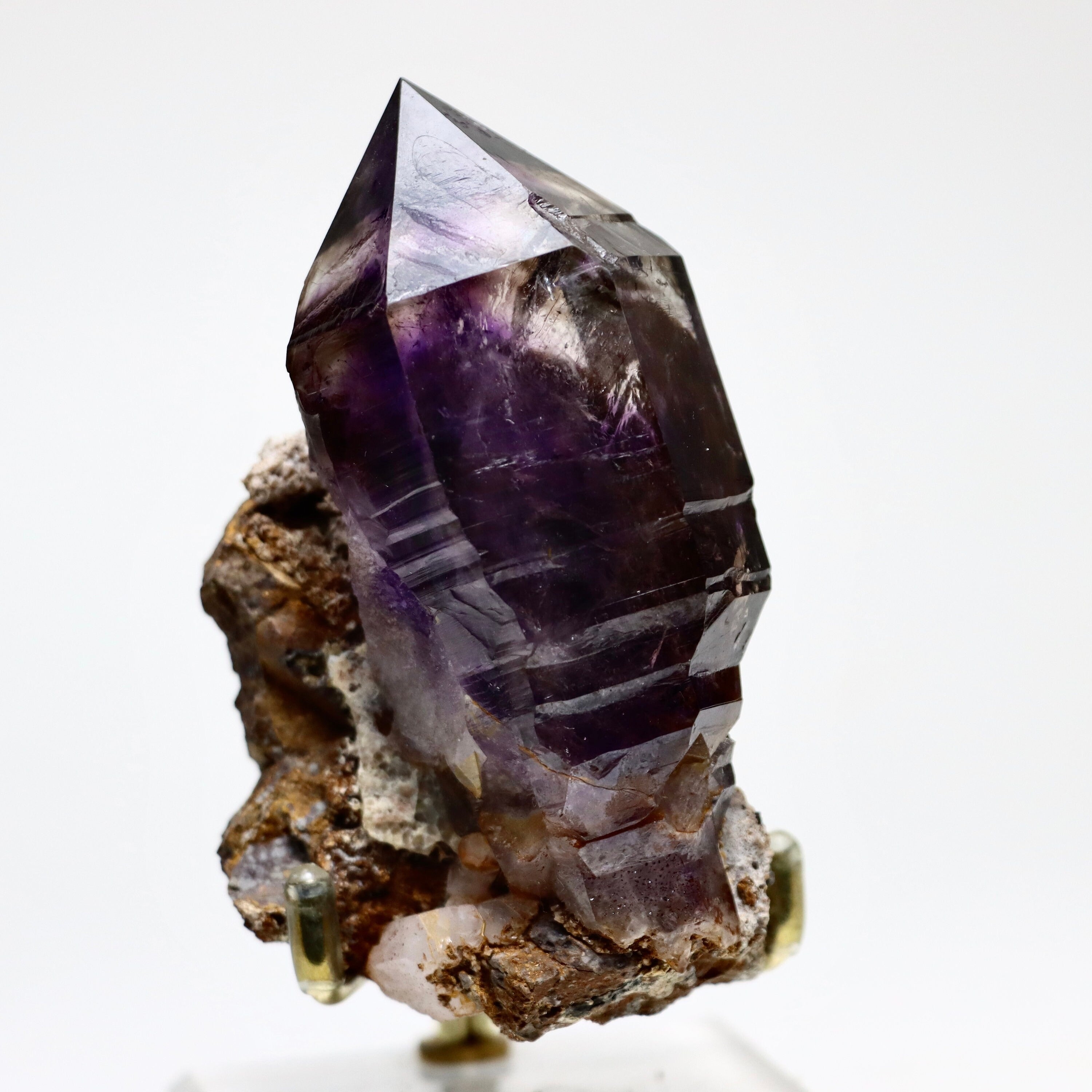 Phantom Brandberg Amethyst Scepter on Matrix | Natural Amethyst Quartz Crystal from Erongo, Namibia