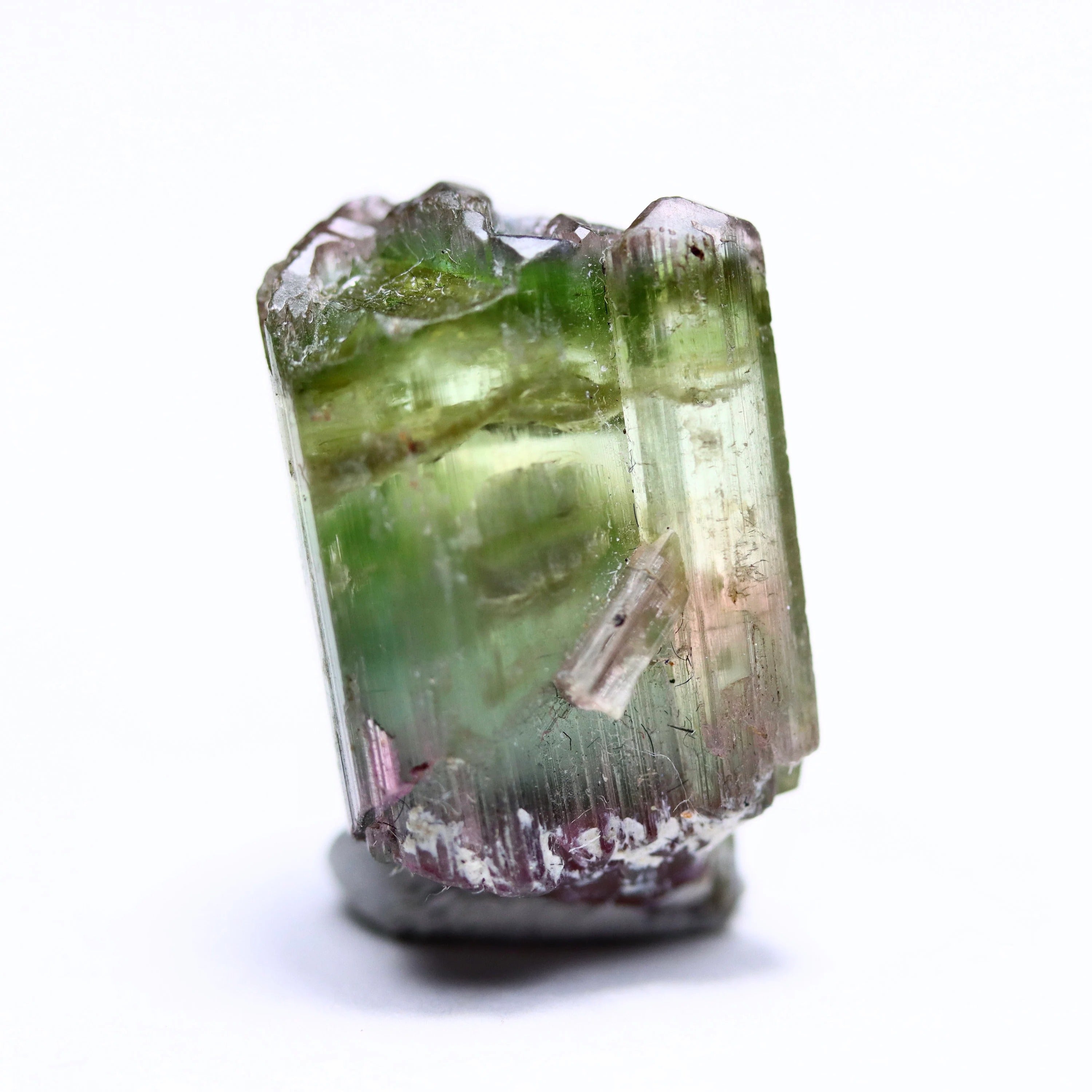 Catseye Watermelon Tourmaline Crystal | Green & Pink Tourmaline from Brazil