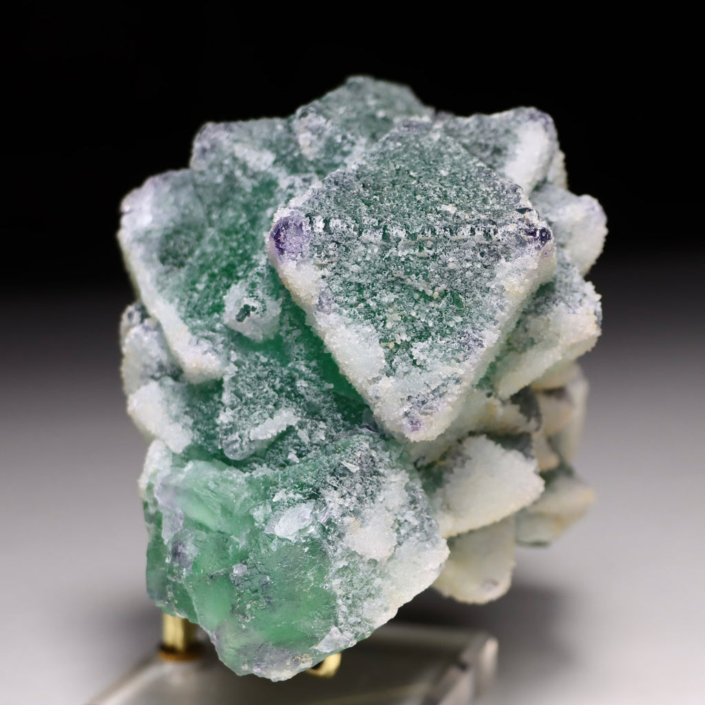 Octahedral Fluorite with Quartz | Natural Fluorite Crystal from Inner Mongolia, China