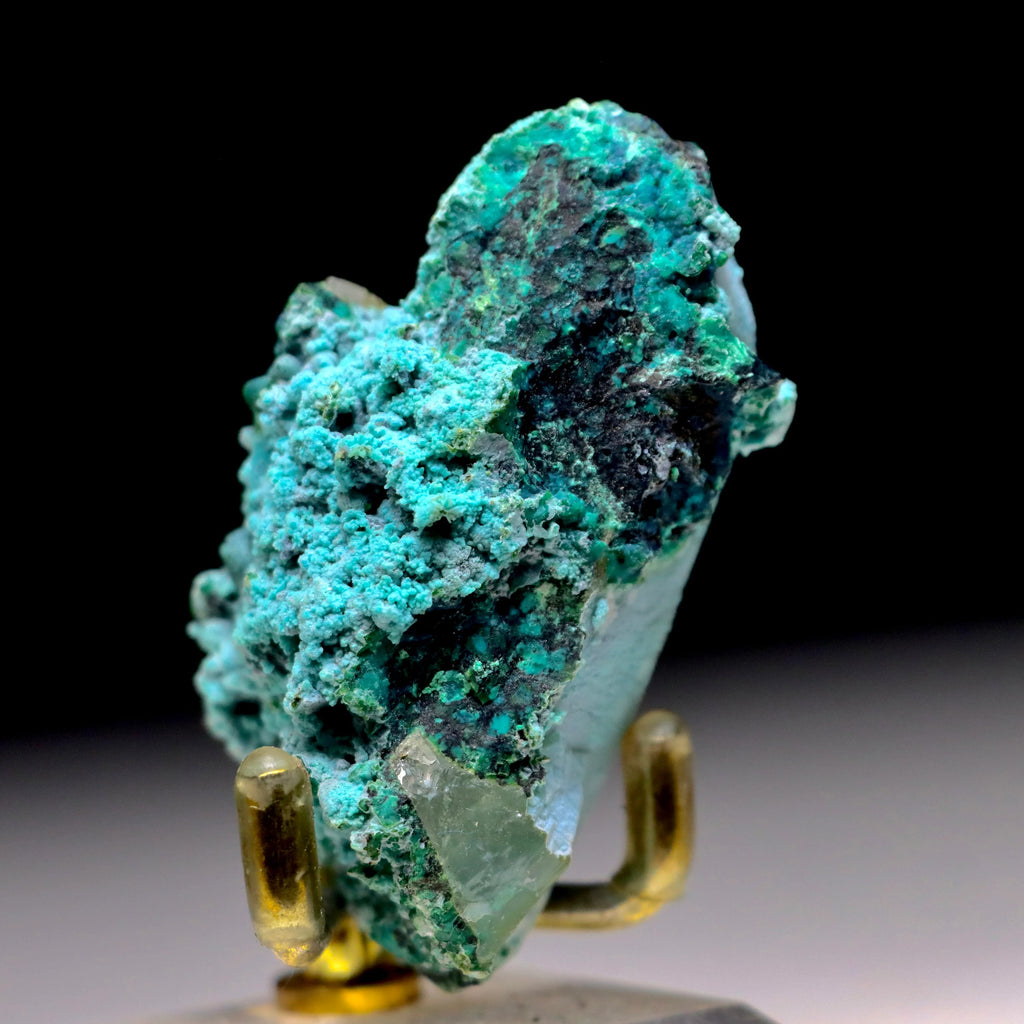 Chrysocolla on Quartz w/ Malachite
