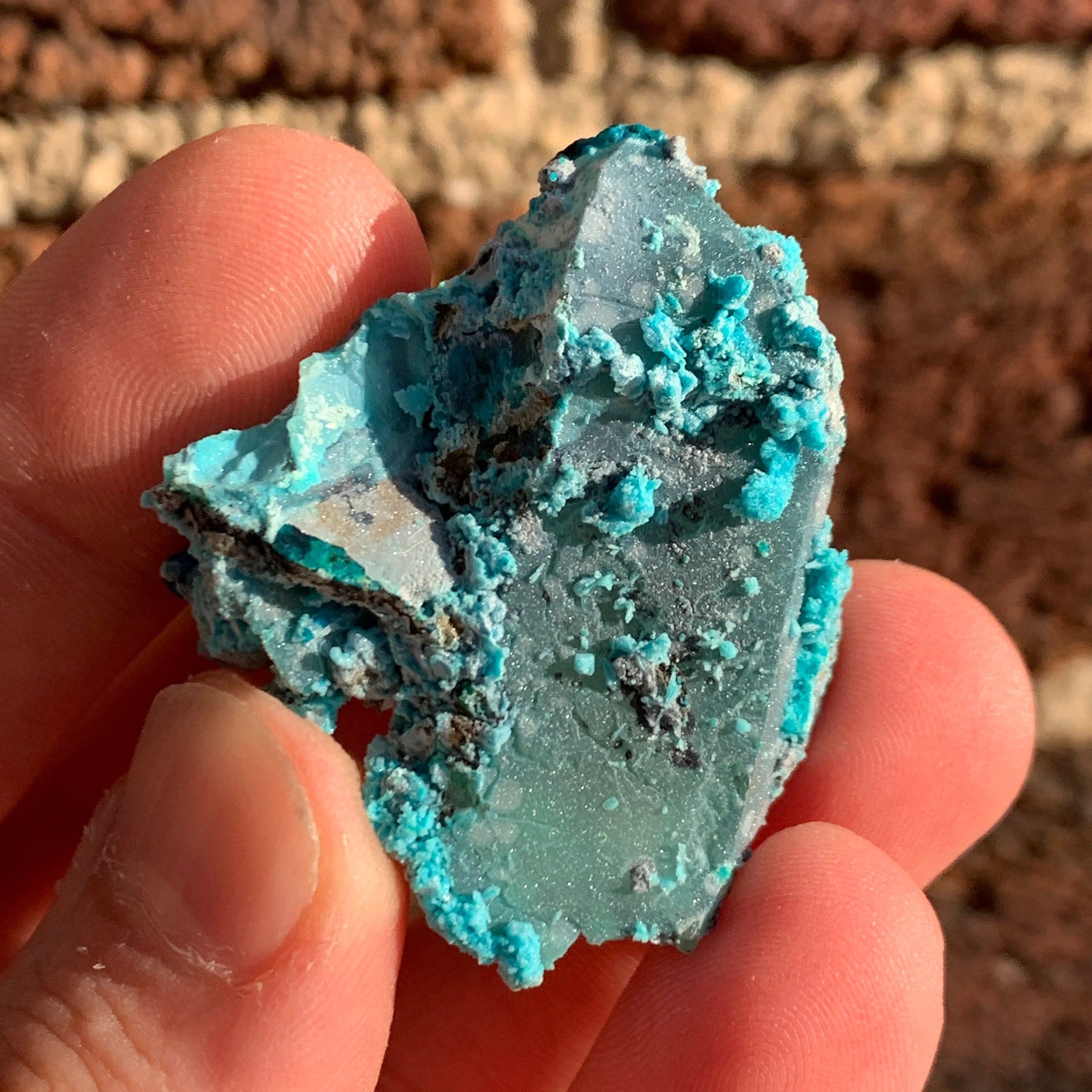 Chrysocolla on Quartz