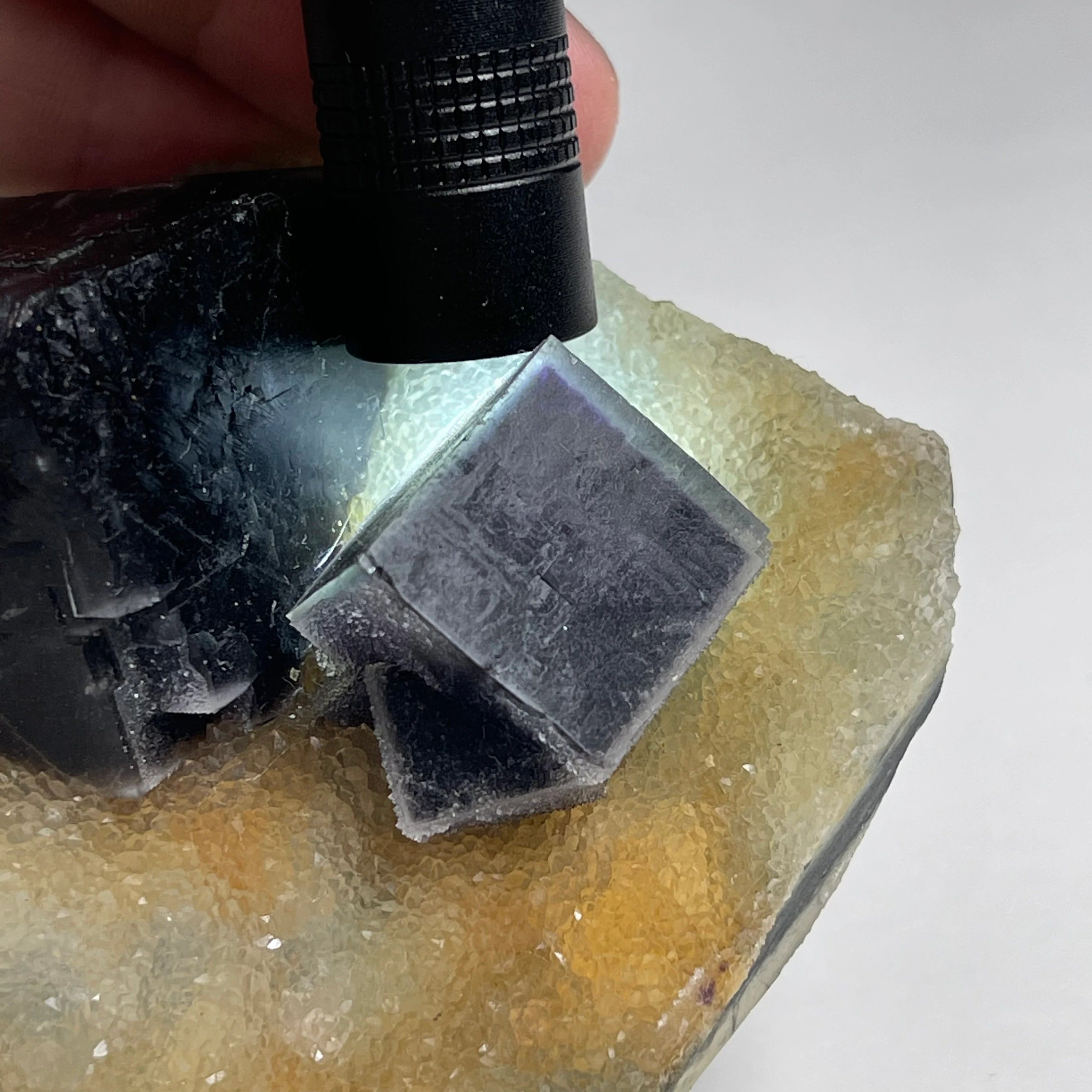 Fluorite with Druzy Quartz | Natural Fluorite Specimen from China