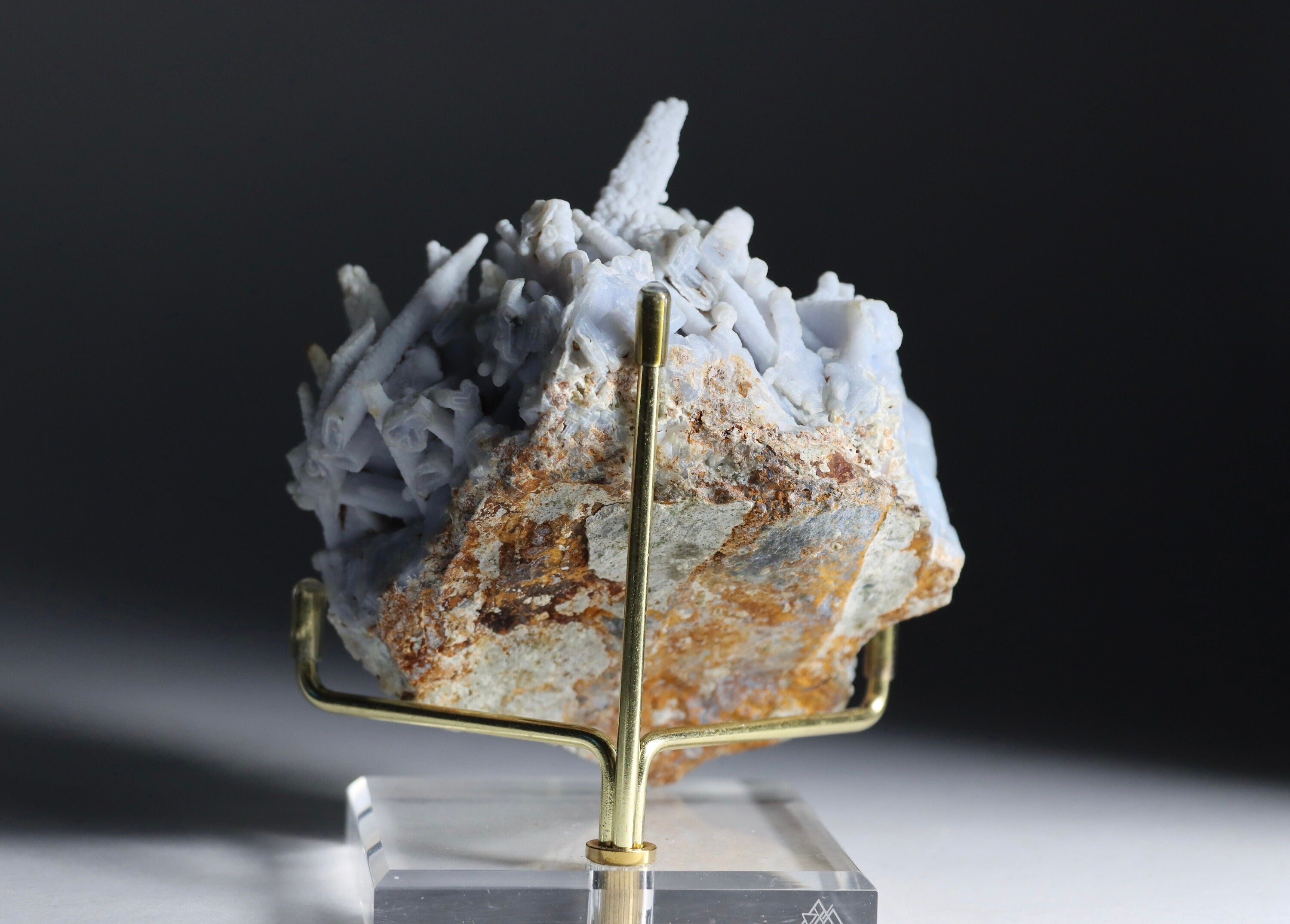 Blue Chalcedony after Anhydrite | Rare Pseudomorph Mineral Specimen from Rumipata, Peru