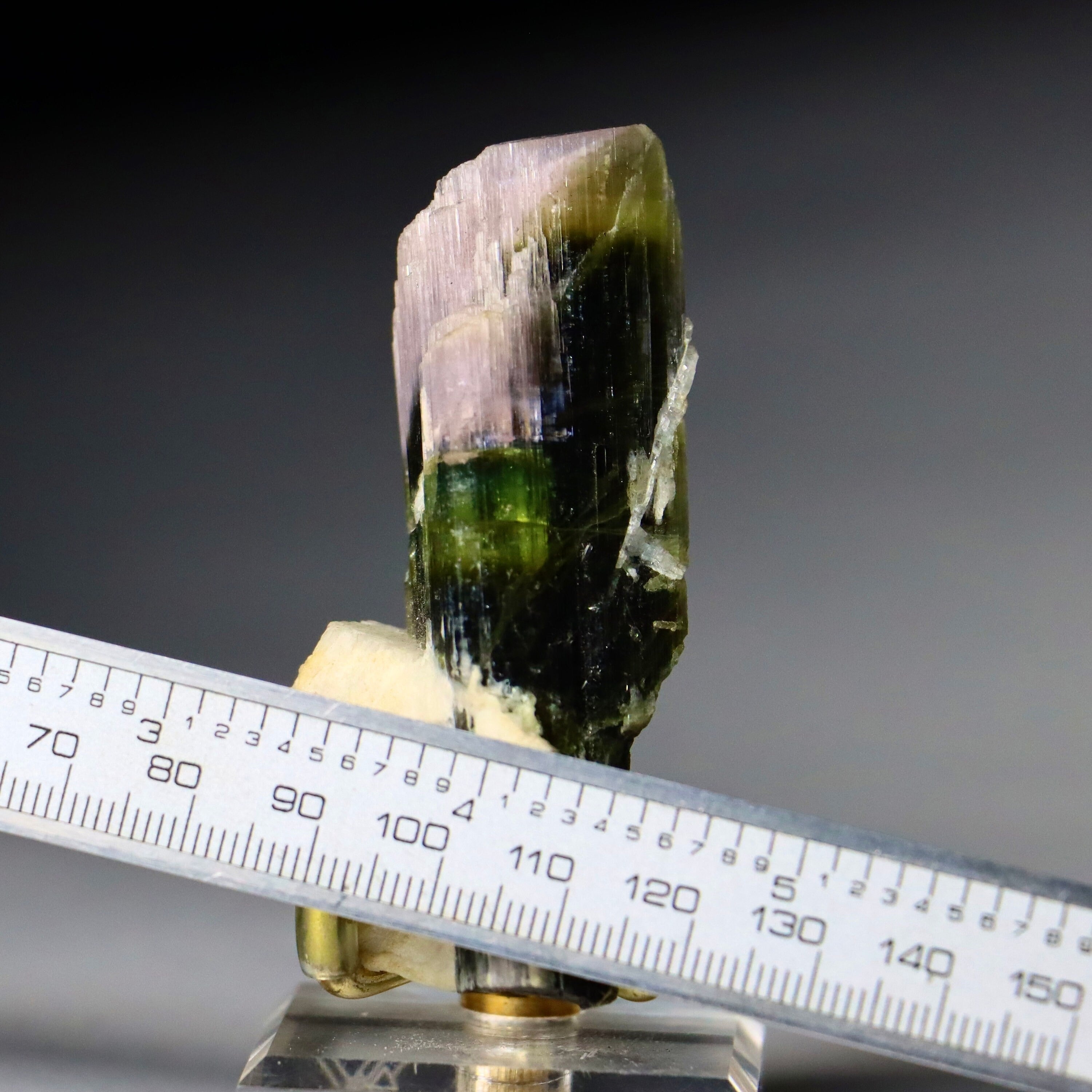 Bicolor Tourmaline with Feldspar | Natural Tourmaline Specimen
