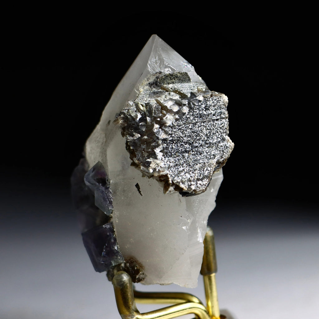 Fluorite on Quartz | Natural Fluorite Crystal on Matrix