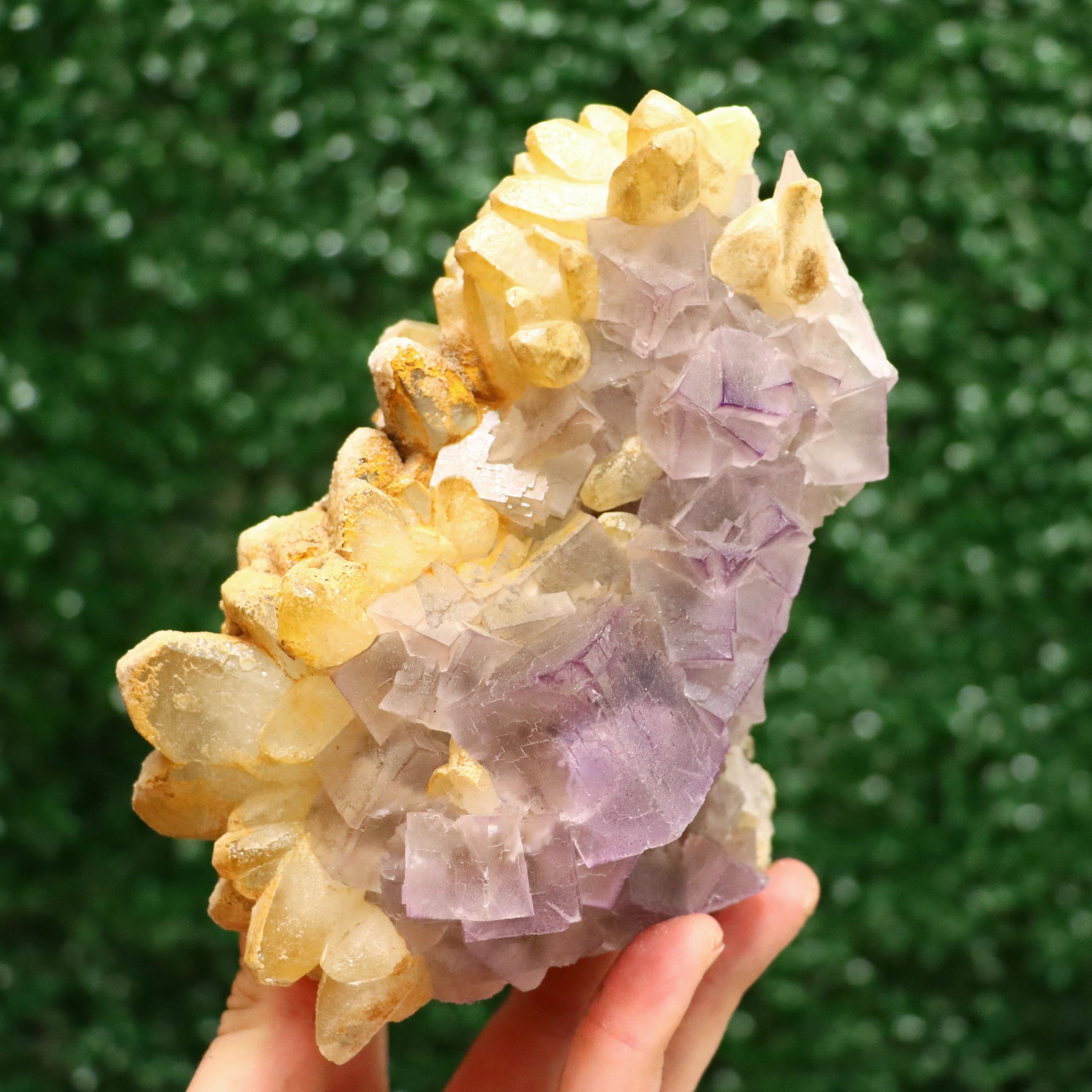 Calcite with Fluorite | Natural Fluorite Mineral Specimen