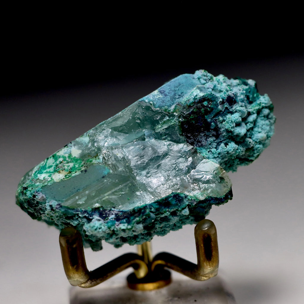 Chrysocolla on Quartz w/ Malachite
