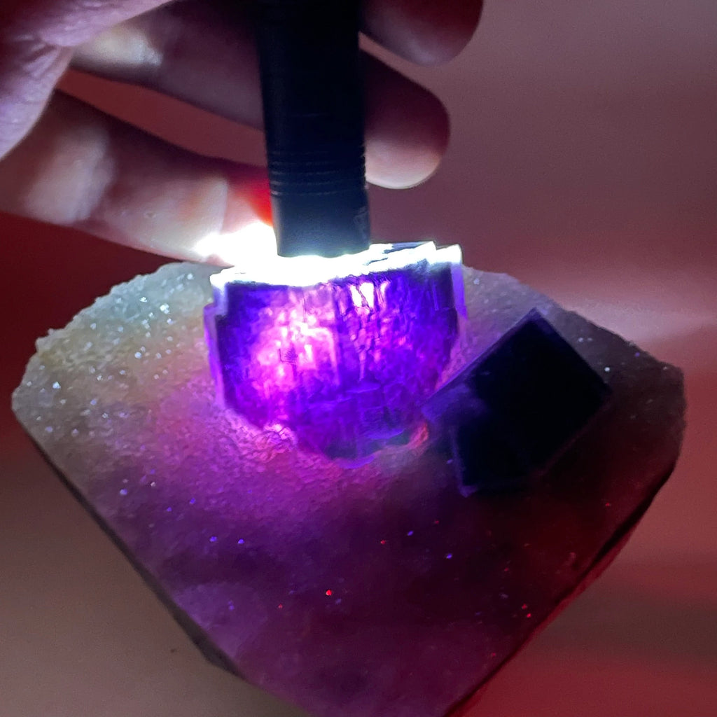 Fluorite with Druzy Quartz | Natural Fluorite Specimen from China