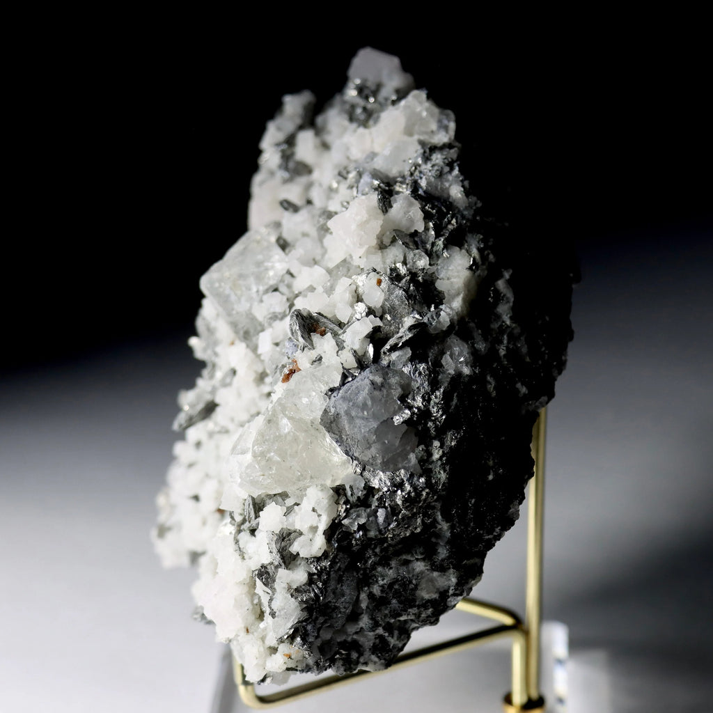 Fluorite with Arsenopyrite | Natural Fluorite Crystal Mineral Specimen