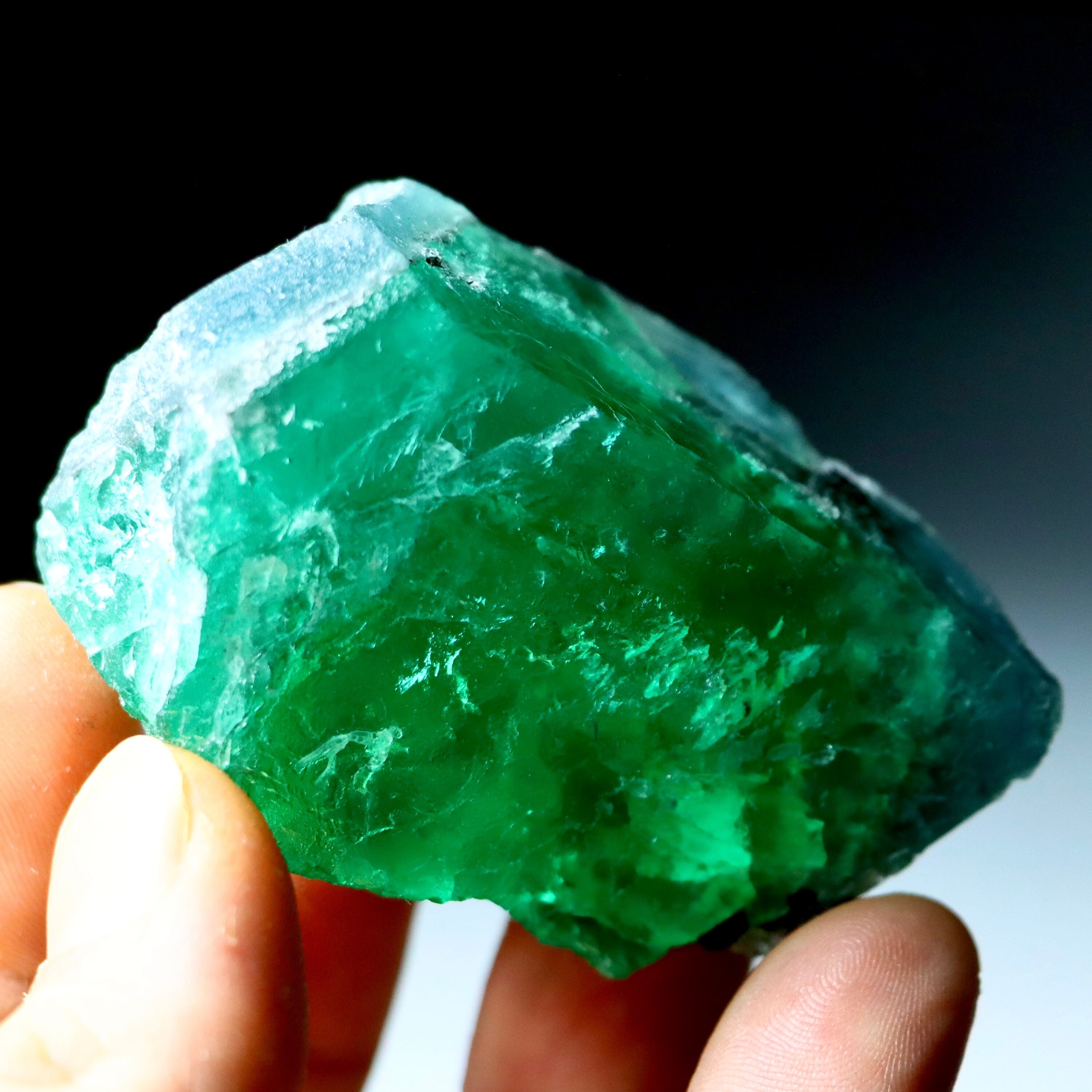 Rare Green Octahedral Fluorite | Natural Fluorite Crystal from Cerro de Pasco, Peru