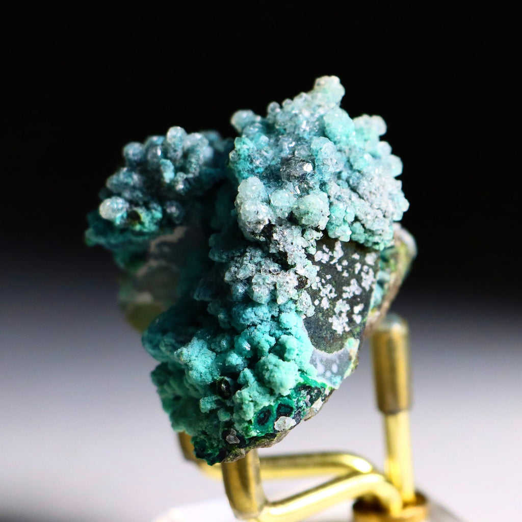 Chrysocolla on Quartz with Malachite