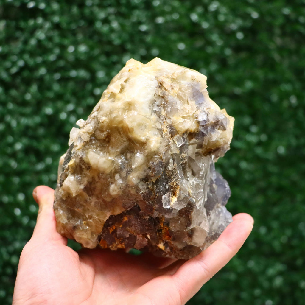 Calcite with Fluorite | Natural Fluorite Crystal Fluorite Gemstone Raw Fluorite Mineral Specimen