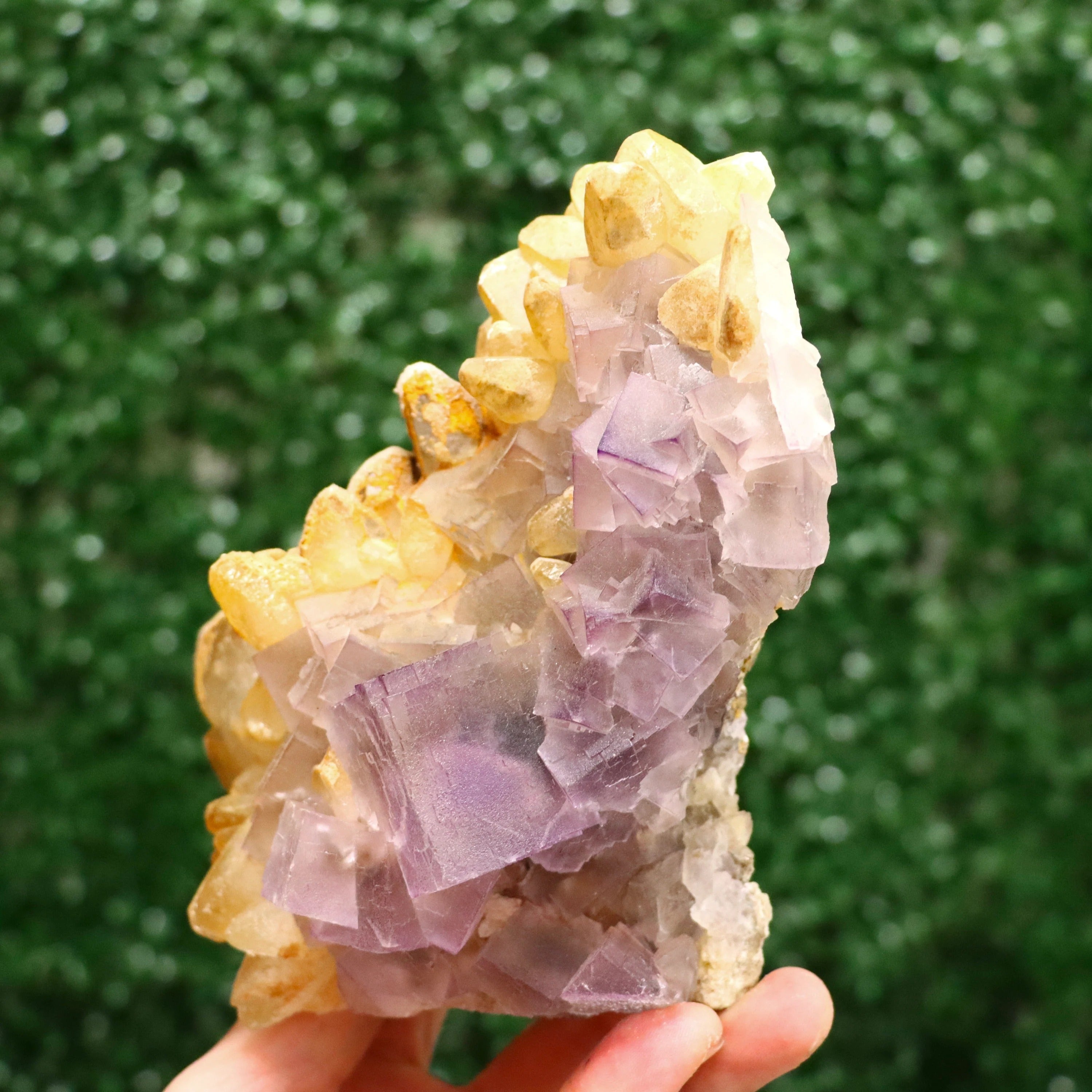 Calcite with Fluorite | Natural Fluorite Mineral Specimen