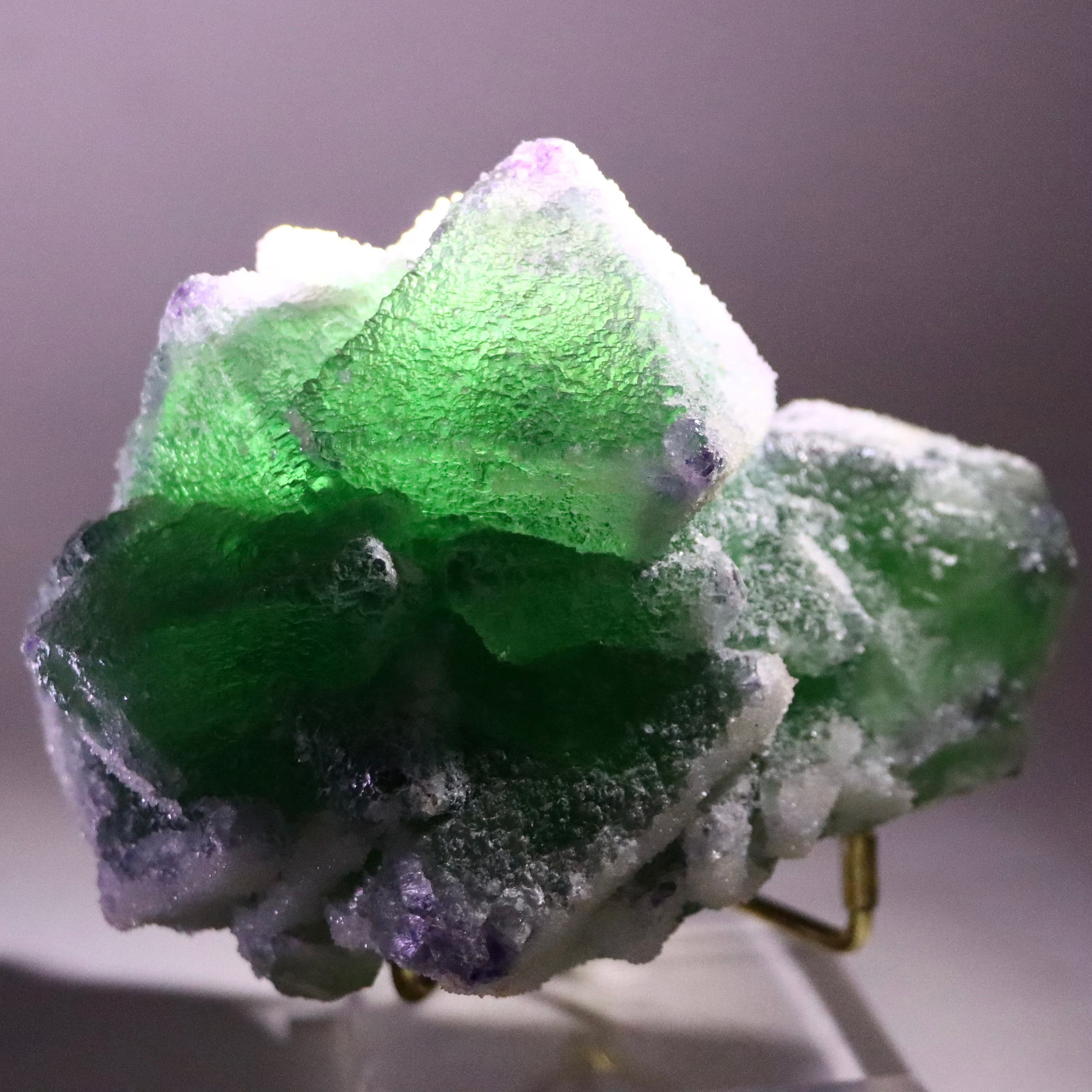 Octahedral Fluorite with Quartz | Natural Fluorite Crystal from Inner Mongolia, China